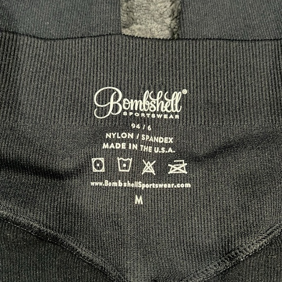 NWT Bombshell Sportswear Black Inspired Seamless Ribbed Leggings - Picture 6 of 6